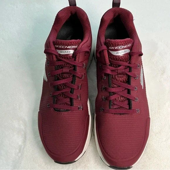 Skechers Men's Arch Fit Titan Sneakers Burgundy Size 8.5 - Picture 12 of 16